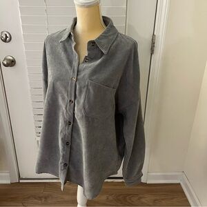 Grey Corduroy Shacket